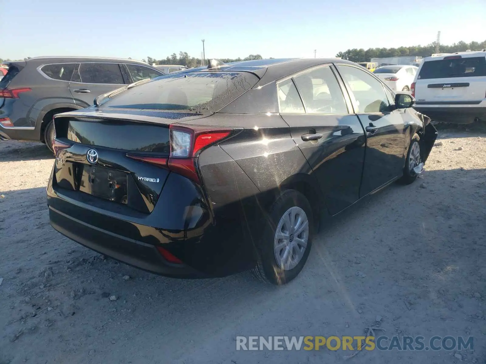 4 fotografías del automóvil dañado JTDKARFU0L3109971 TOYOTA PRIUS L 2020