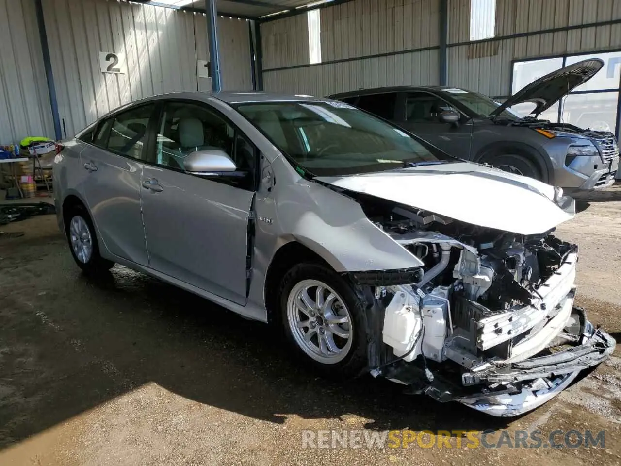 4 fotografías del automóvil dañado JTDKAMFU0N3175006 TOYOTA PRIUS NIGH 2022