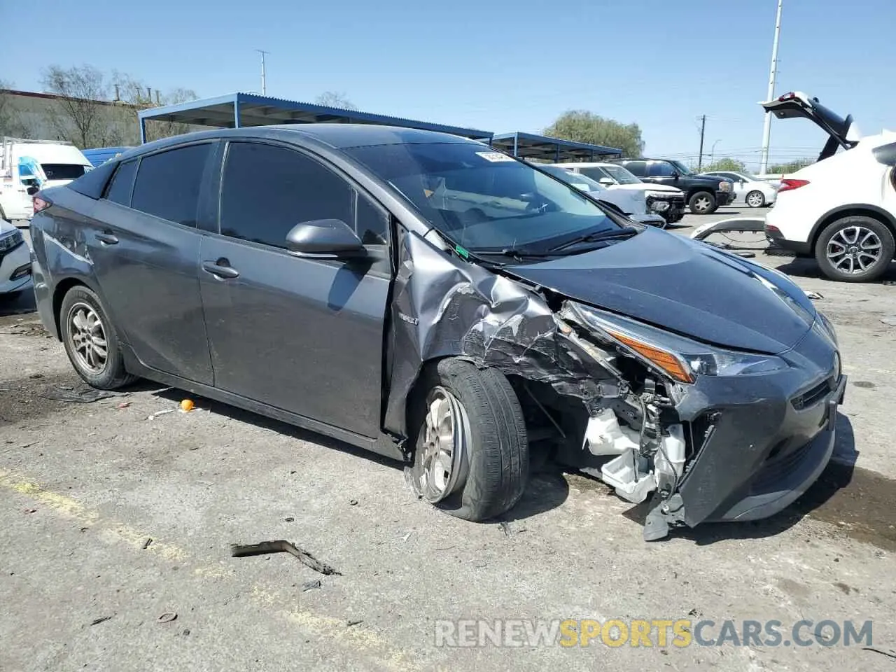 4 fotografías del automóvil dañado JTDKAMFU1N3157291 TOYOTA PRIUS NIGH 2022