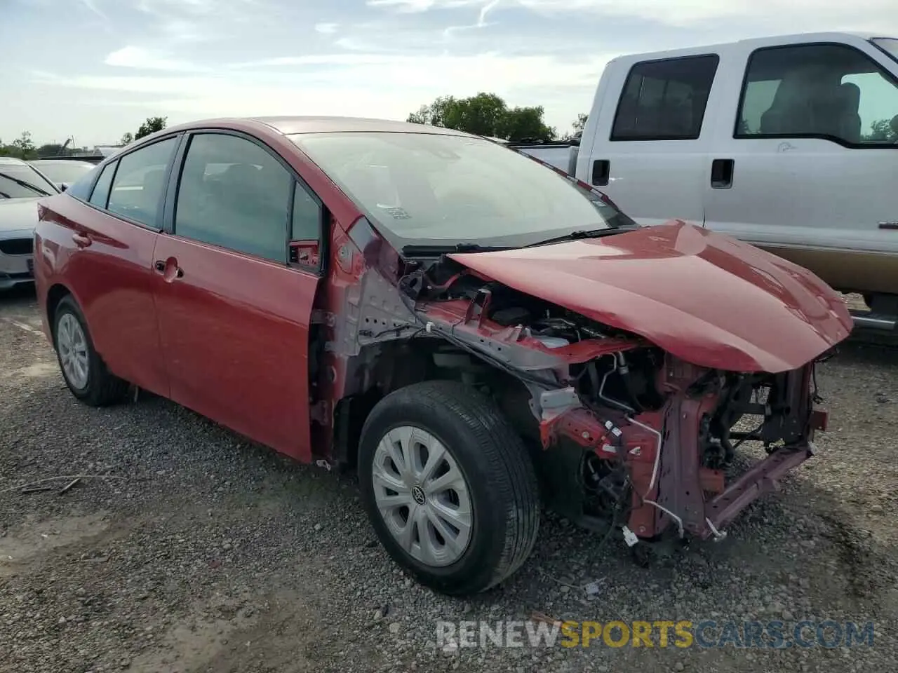 4 fotografías del automóvil dañado JTDKAMFU1N3164158 TOYOTA PRIUS NIGH 2022