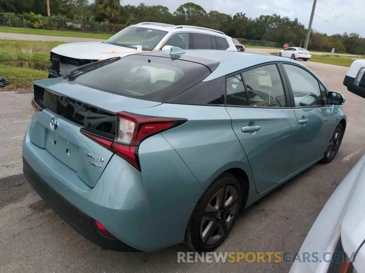 3 fotografías del automóvil dañado JTDKAMFU1N3167397 TOYOTA PRIUS NIGH 2022