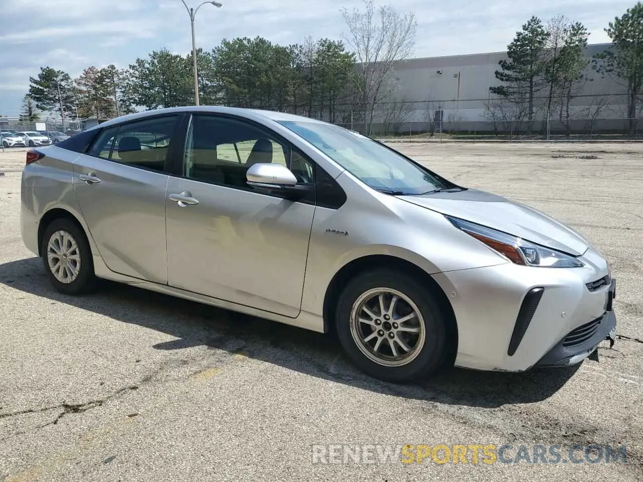 4 fotografías del automóvil dañado JTDKAMFU1N3175077 TOYOTA PRIUS NIGH 2022