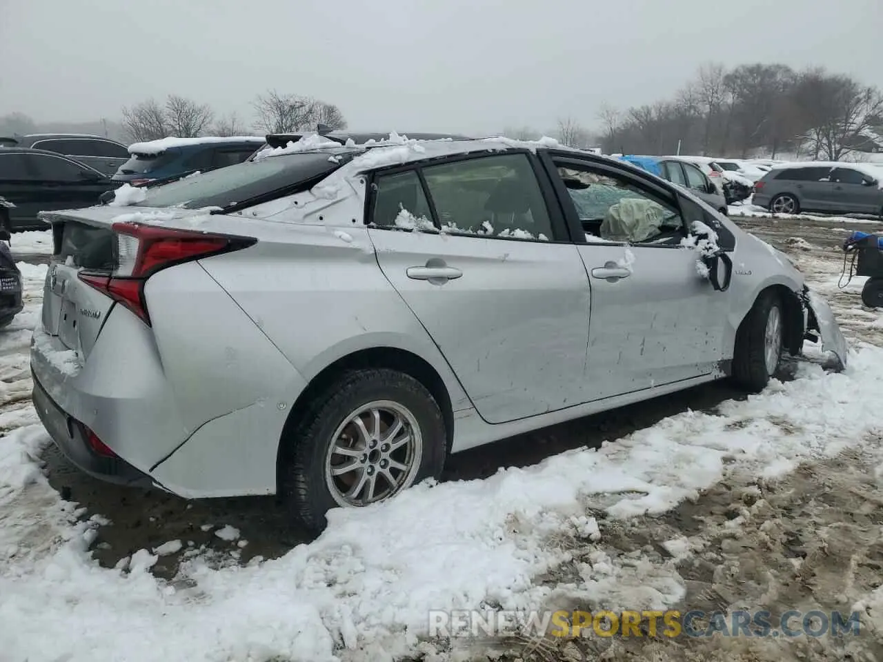 3 fotografías del automóvil dañado JTDKAMFU1N3176519 TOYOTA PRIUS NIGH 2022