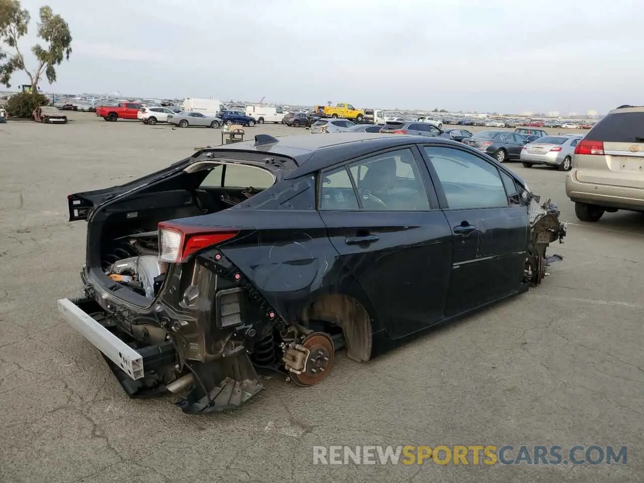 3 fotografías del automóvil dañado JTDKAMFU2N3178943 TOYOTA PRIUS NIGH 2022