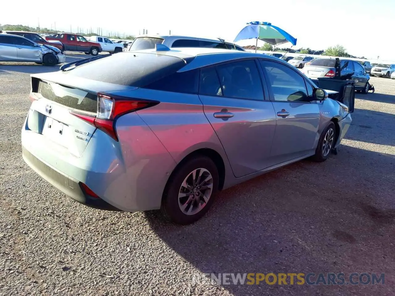 4 fotografías del automóvil dañado JTDKAMFU3N3157910 TOYOTA PRIUS NIGH 2022