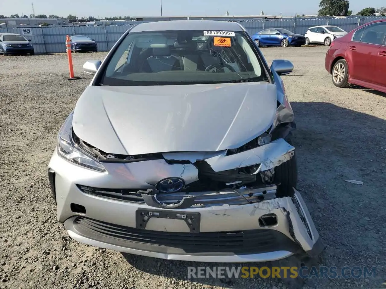 5 fotografías del automóvil dañado JTDKAMFU3N3162492 TOYOTA PRIUS NIGH 2022
