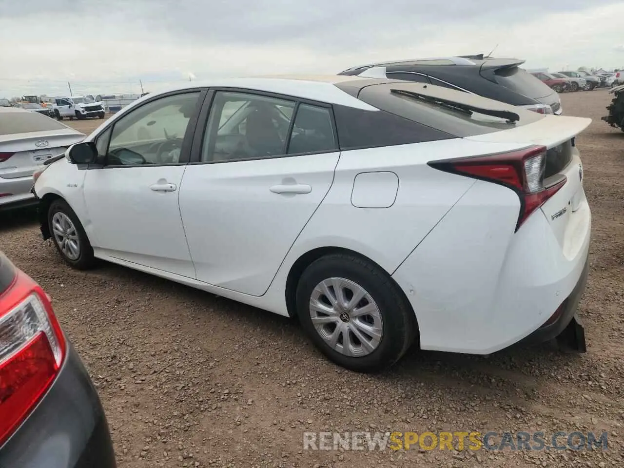 2 fotografías del automóvil dañado JTDKAMFU3N3166378 TOYOTA PRIUS NIGH 2022