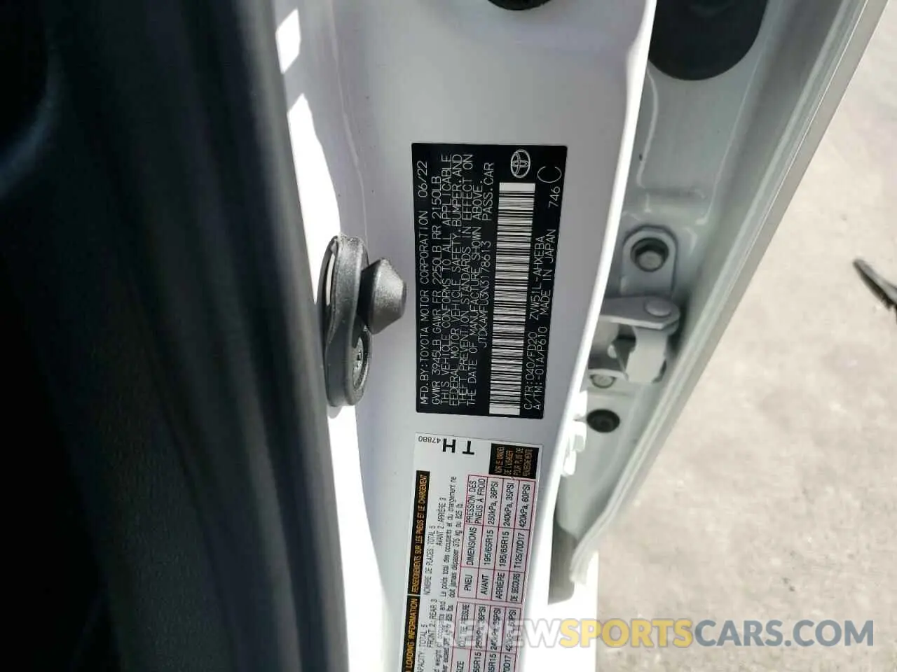 12 fotografías del automóvil dañado JTDKAMFU3N3178613 TOYOTA PRIUS NIGH 2022