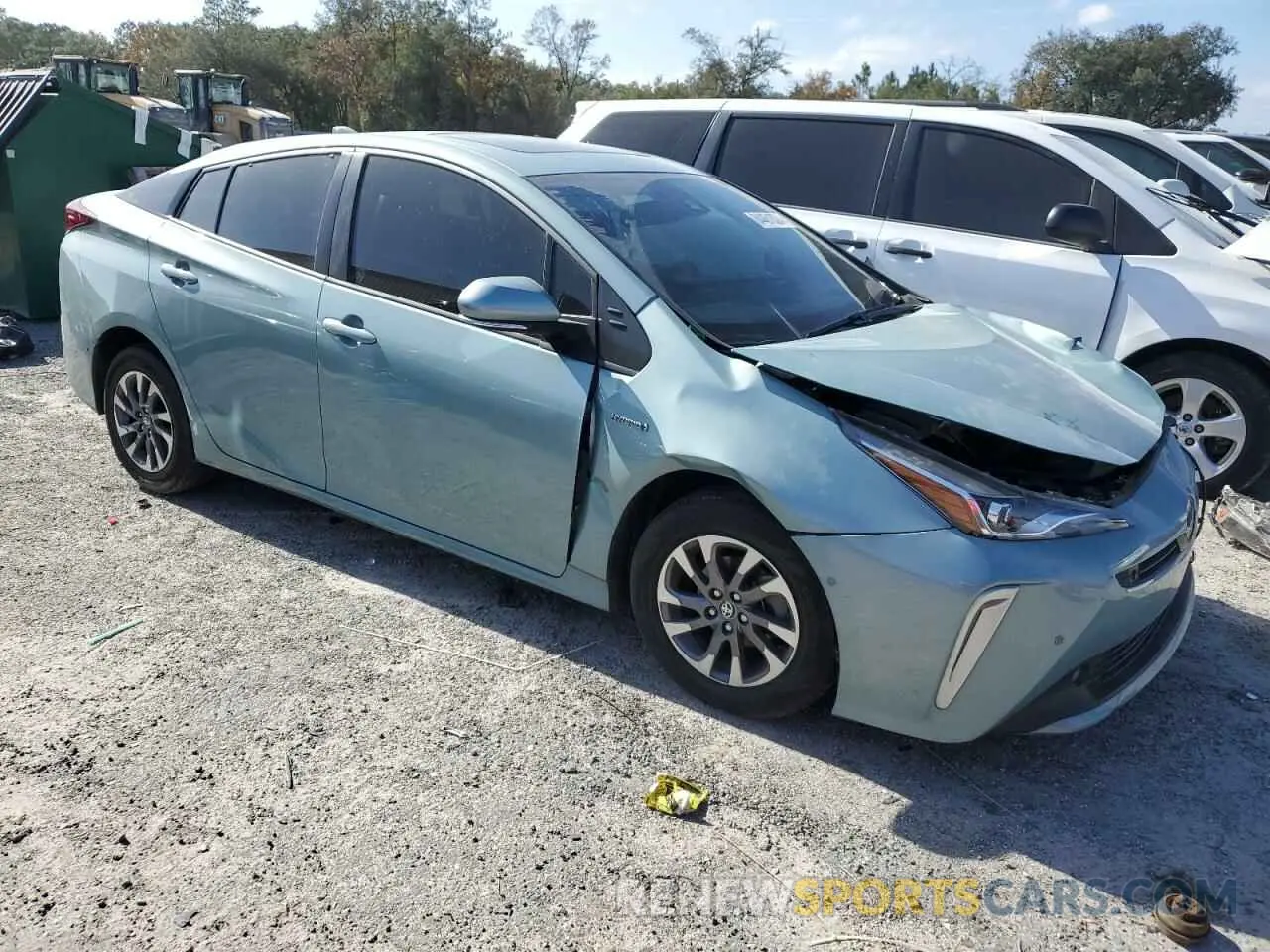 4 fotografías del automóvil dañado JTDKAMFU4N3168866 TOYOTA PRIUS NIGH 2022