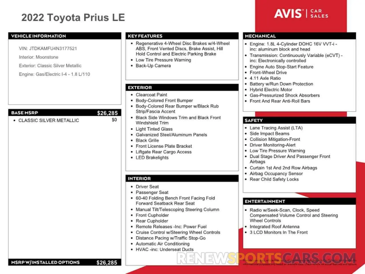 12 fotografías del automóvil dañado JTDKAMFU4N3177521 TOYOTA PRIUS NIGH 2022