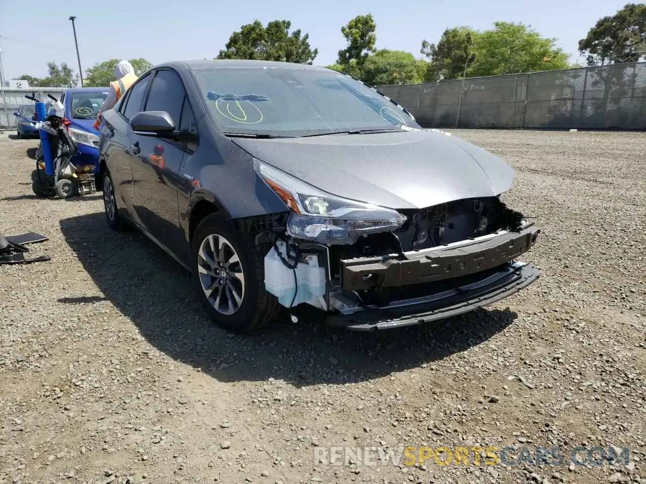 1 fotografías del automóvil dañado JTDKAMFU5N3156774 TOYOTA PRIUS NIGH 2022