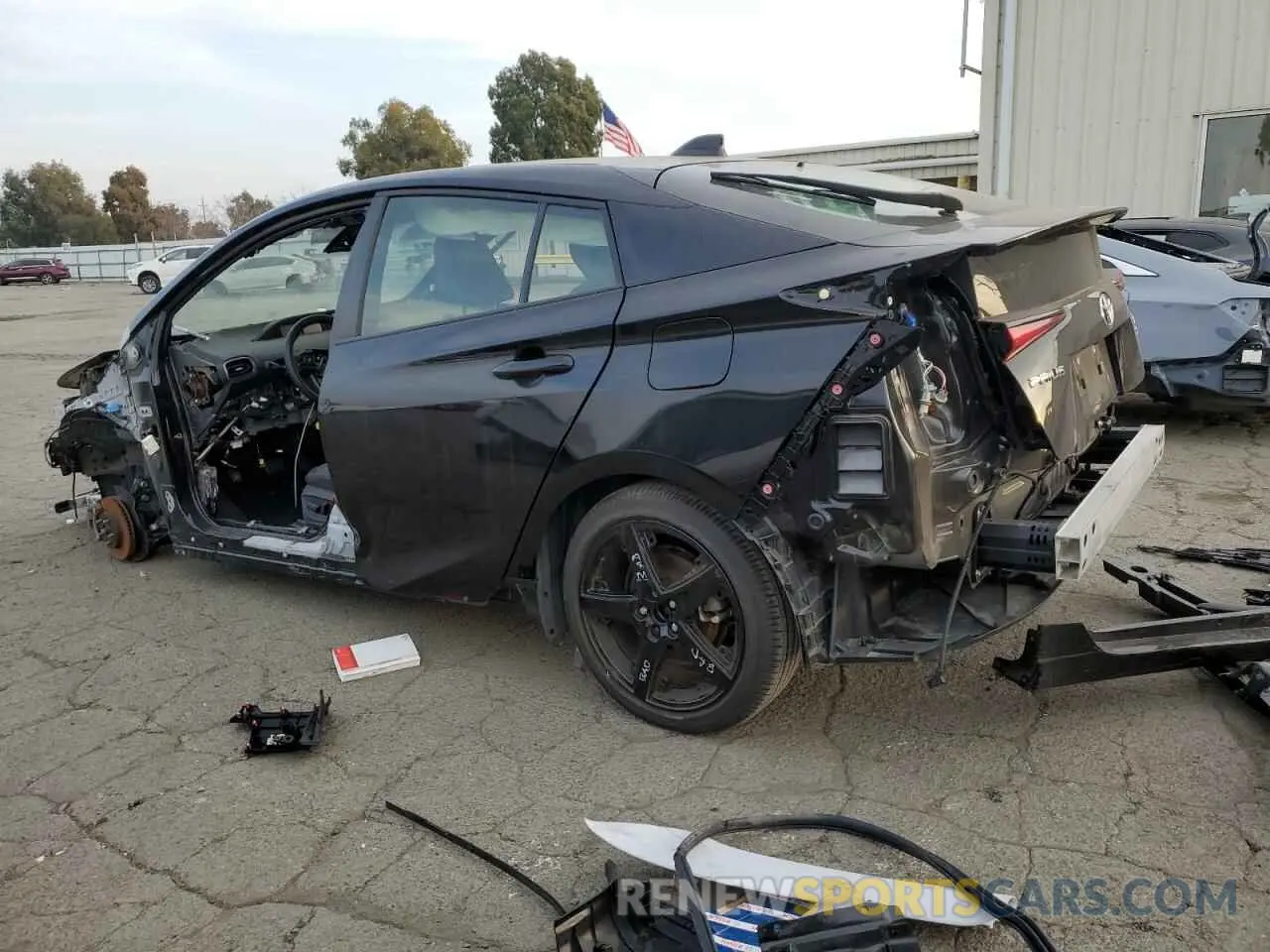 2 fotografías del automóvil dañado JTDKAMFU5N3178936 TOYOTA PRIUS NIGH 2022