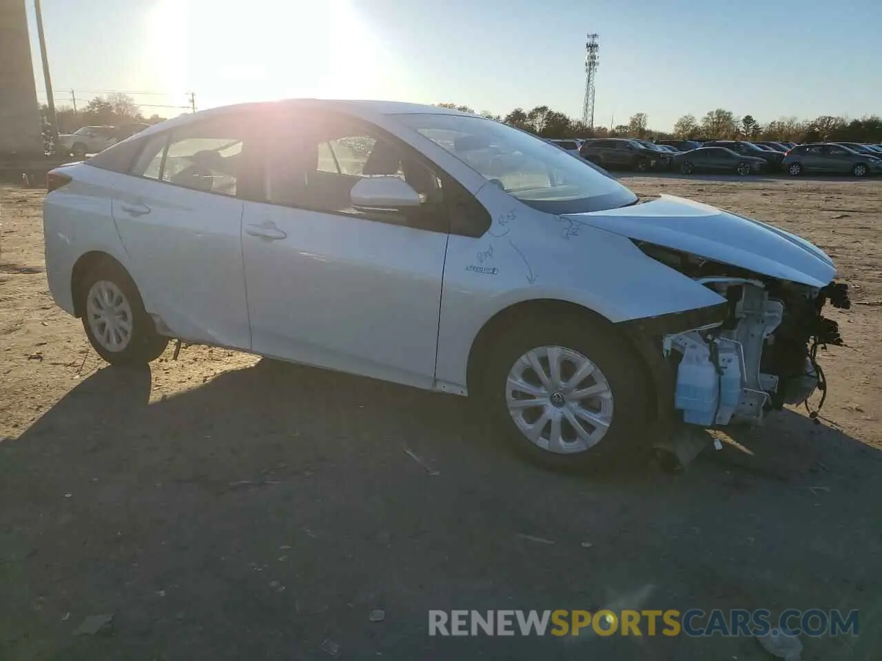 4 fotografías del automóvil dañado JTDKAMFU5N3185210 TOYOTA PRIUS NIGH 2022