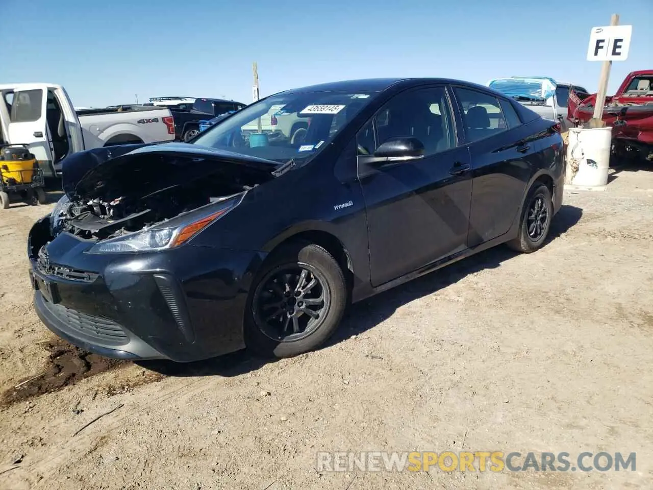 1 fotografías del automóvil dañado JTDKAMFU6N3157707 TOYOTA PRIUS NIGH 2022