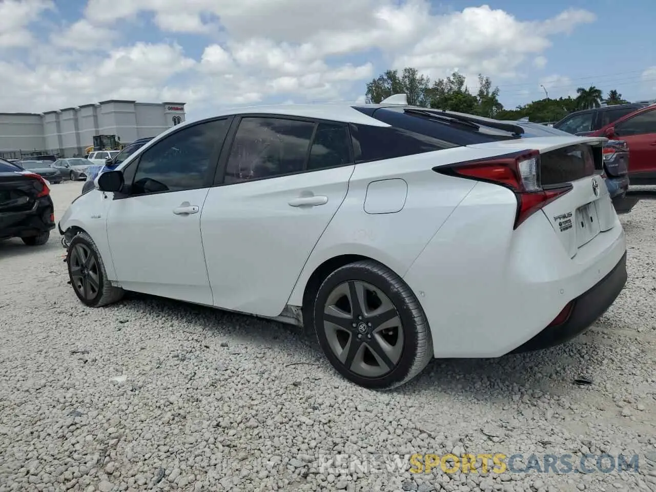 2 fotografías del automóvil dañado JTDKAMFU6N3161241 TOYOTA PRIUS NIGH 2022