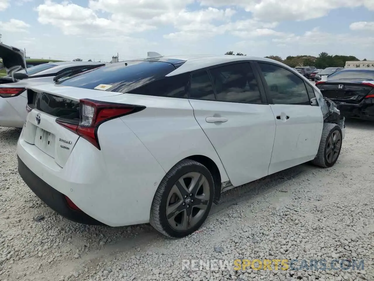 3 fotografías del automóvil dañado JTDKAMFU6N3161241 TOYOTA PRIUS NIGH 2022