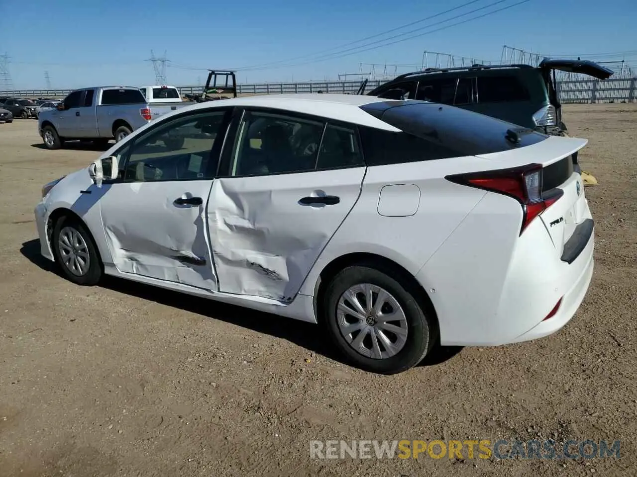 2 fotografías del automóvil dañado JTDKAMFU6N3173339 TOYOTA PRIUS NIGH 2022