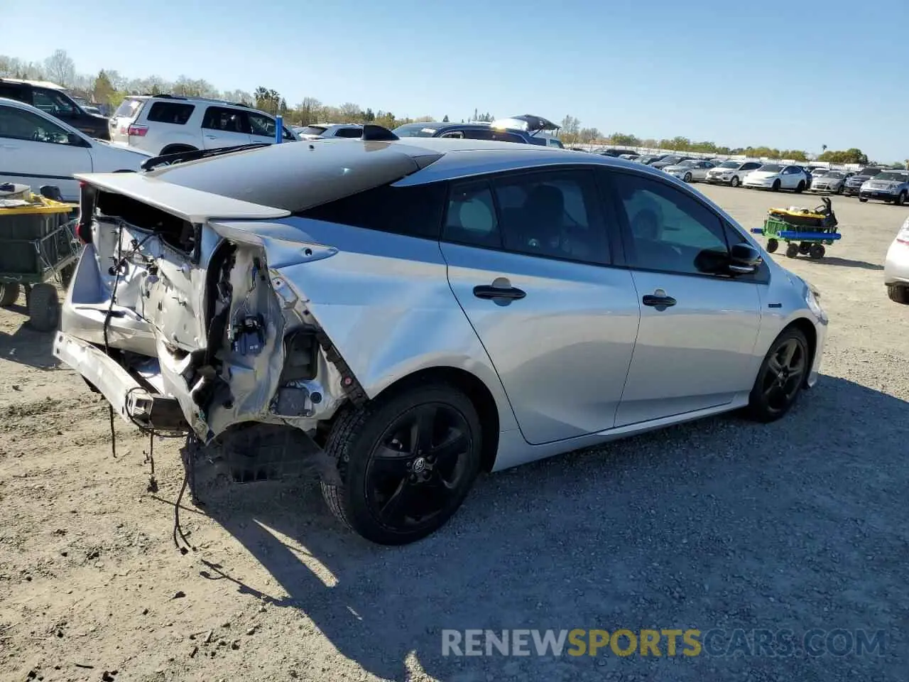 3 fotografías del automóvil dañado JTDKAMFU6N3174068 TOYOTA PRIUS NIGH 2022