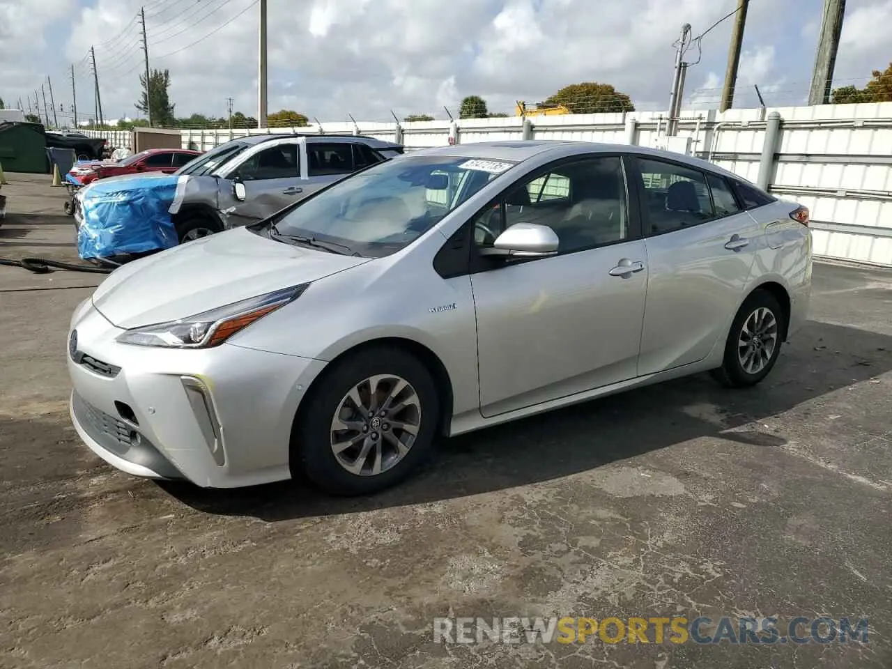 1 fotografías del automóvil dañado JTDKAMFU7N3155884 TOYOTA PRIUS NIGH 2022