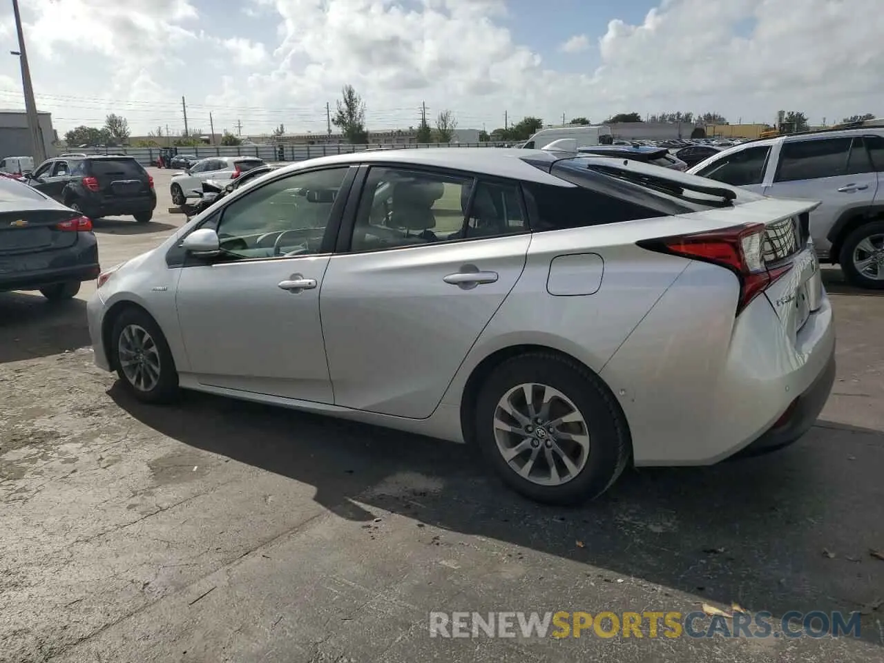 2 fotografías del automóvil dañado JTDKAMFU7N3155884 TOYOTA PRIUS NIGH 2022