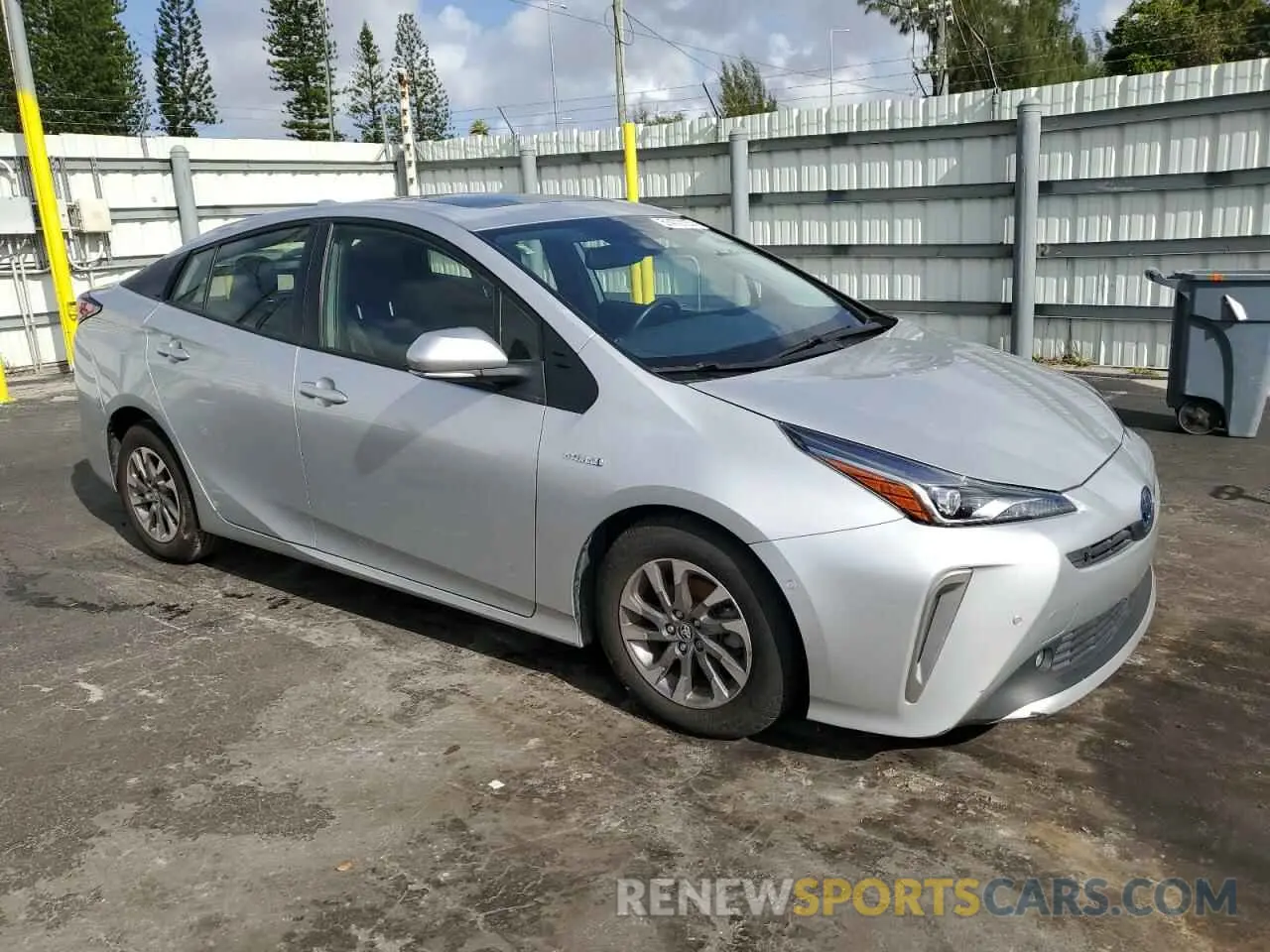 4 fotografías del automóvil dañado JTDKAMFU7N3155884 TOYOTA PRIUS NIGH 2022