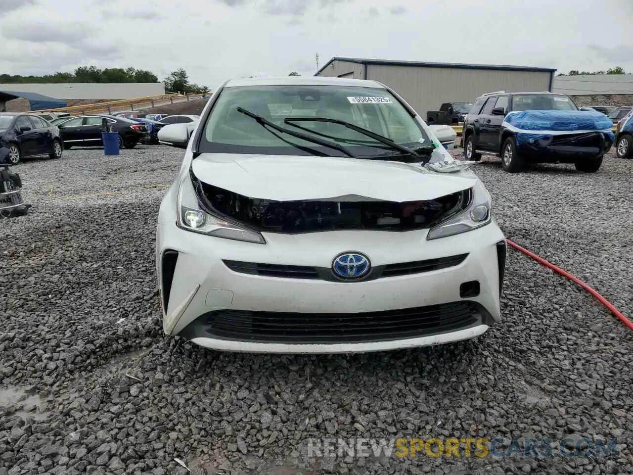 5 fotografías del automóvil dañado JTDKAMFU7N3178131 TOYOTA PRIUS NIGH 2022