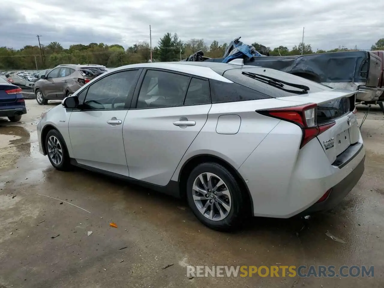 2 fotografías del automóvil dañado JTDKAMFU7N3179408 TOYOTA PRIUS NIGH 2022