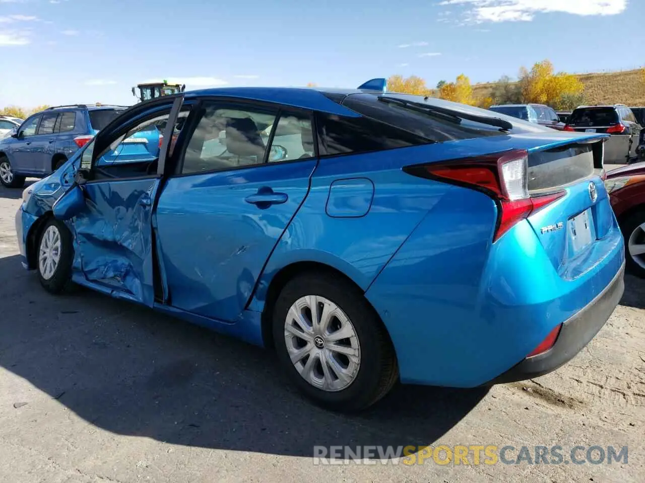 2 fotografías del automóvil dañado JTDKAMFU8N3171611 TOYOTA PRIUS NIGH 2022