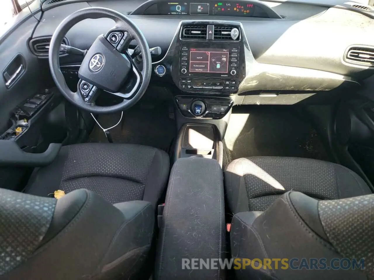 8 fotografías del automóvil dañado JTDKAMFU8N3171611 TOYOTA PRIUS NIGH 2022