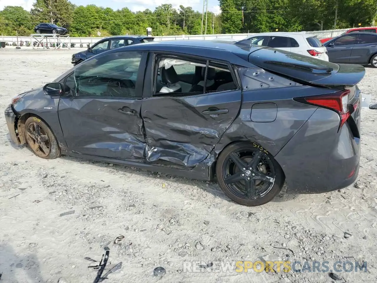 2 fotografías del automóvil dañado JTDKAMFU8N3173133 TOYOTA PRIUS NIGH 2022
