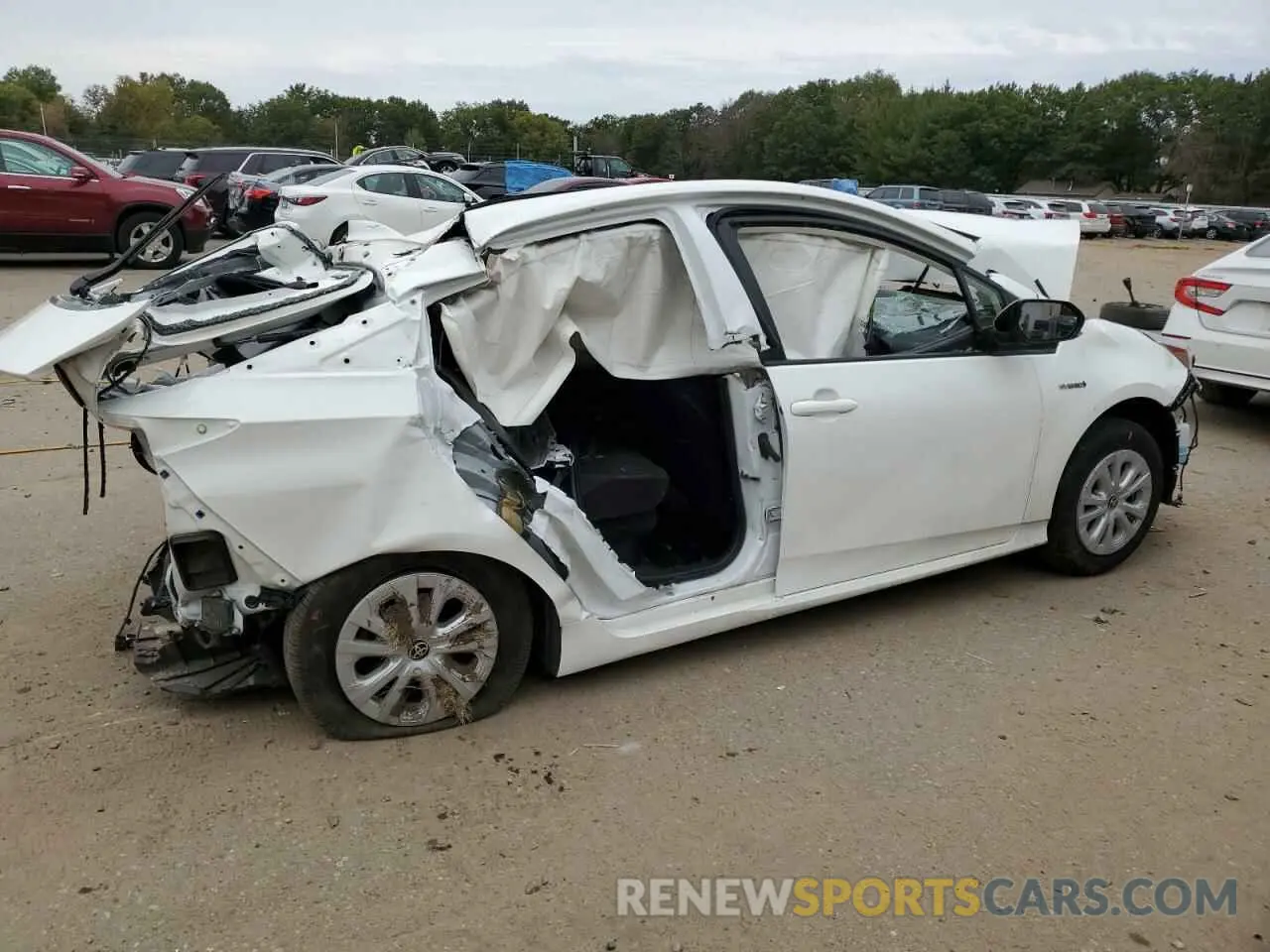 3 fotografías del automóvil dañado JTDKAMFU8N3178669 TOYOTA PRIUS NIGH 2022