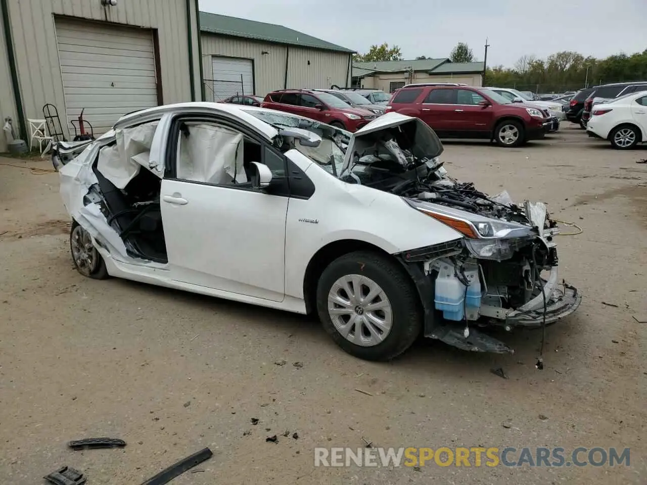 4 fotografías del automóvil dañado JTDKAMFU8N3178669 TOYOTA PRIUS NIGH 2022
