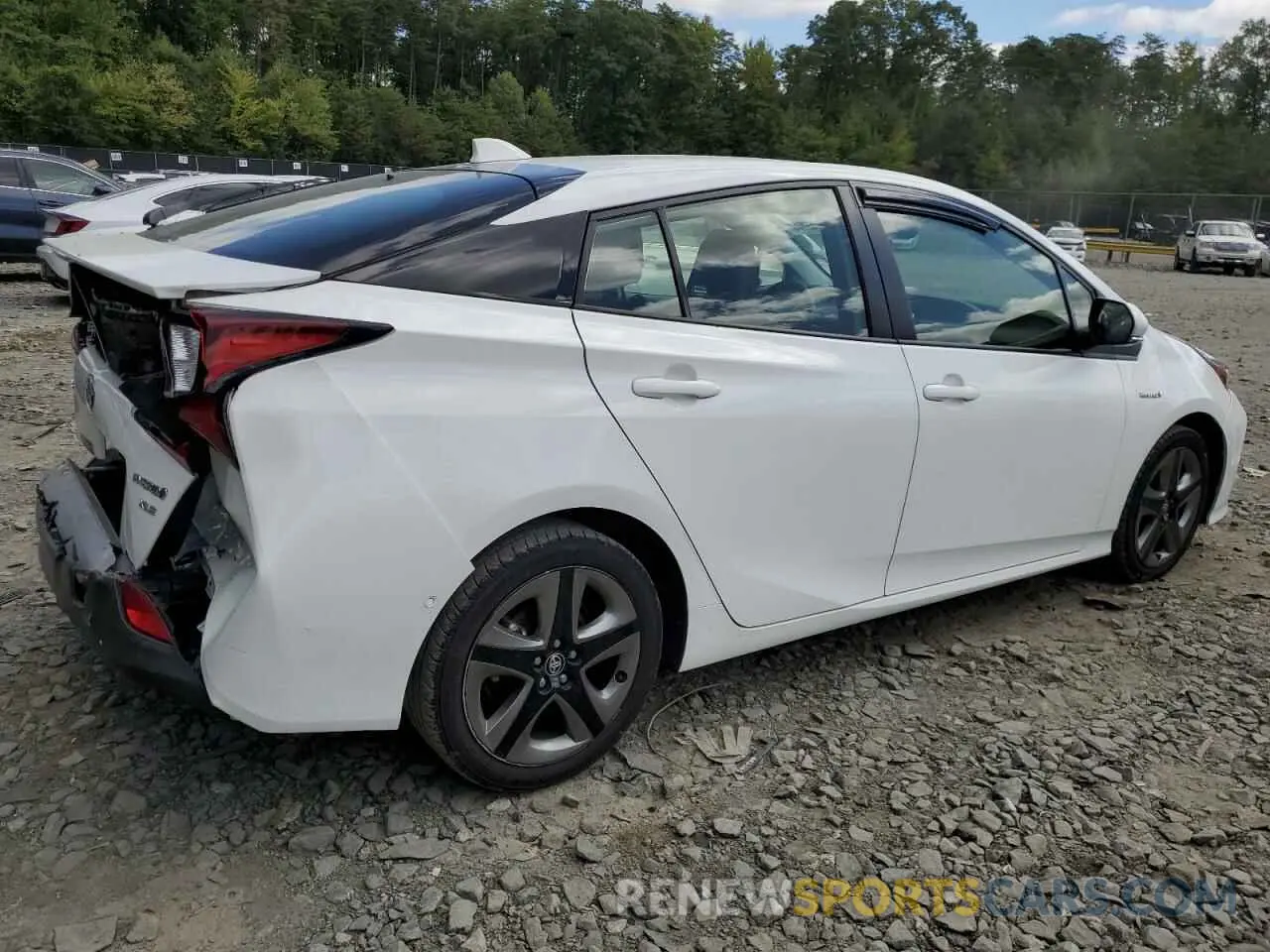 3 fotografías del automóvil dañado JTDKAMFU9N3159290 TOYOTA PRIUS NIGH 2022