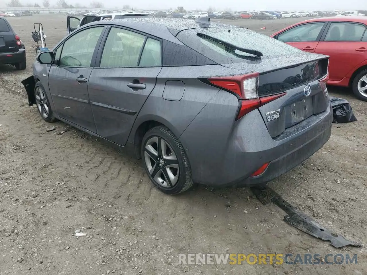 2 fotografías del automóvil dañado JTDKAMFUXN3158620 TOYOTA PRIUS NIGH 2022