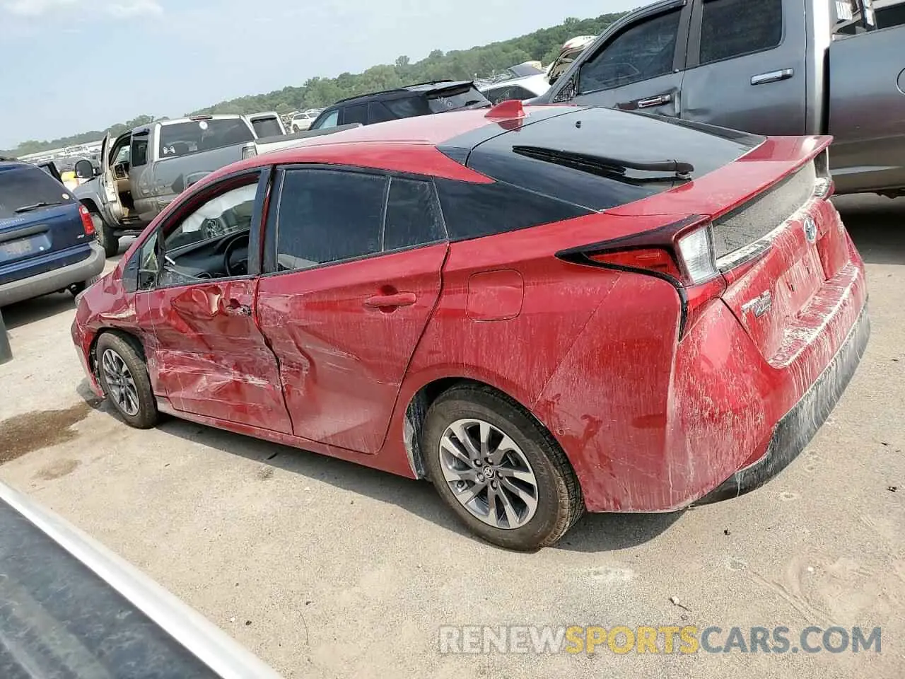2 fotografías del automóvil dañado JTDKAMFUXN3169116 TOYOTA PRIUS NIGH 2022