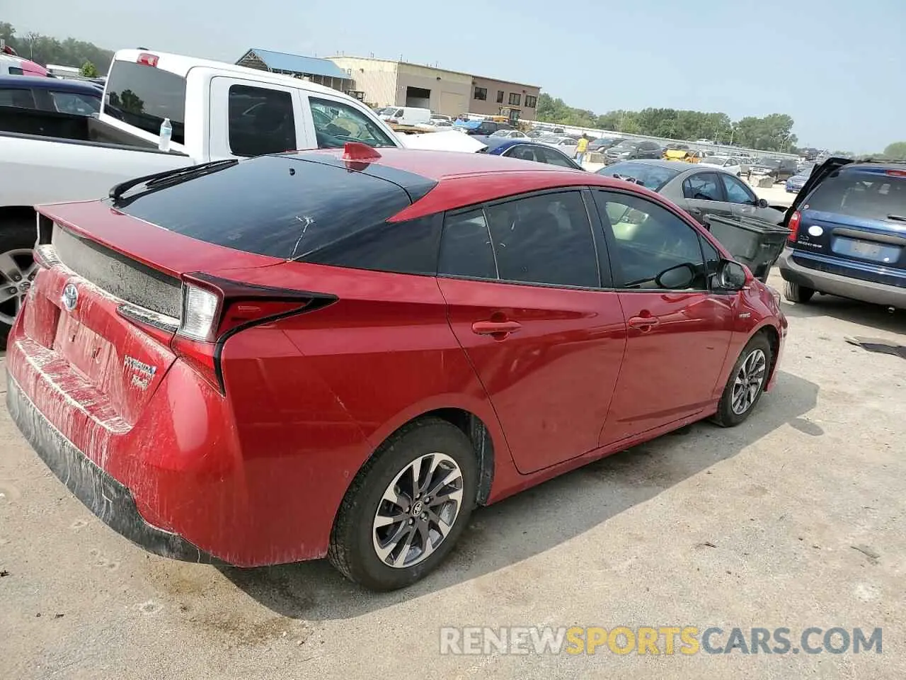3 fotografías del automóvil dañado JTDKAMFUXN3169116 TOYOTA PRIUS NIGH 2022