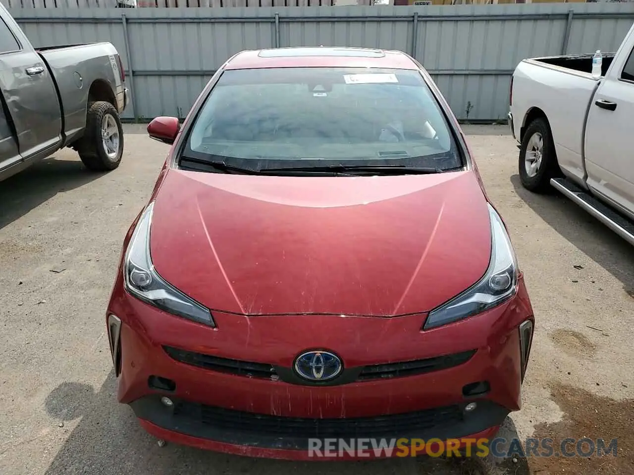 5 fotografías del automóvil dañado JTDKAMFUXN3169116 TOYOTA PRIUS NIGH 2022