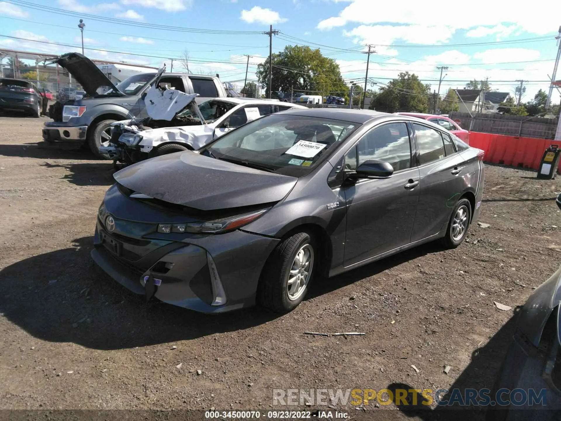 2 fotografías del automóvil dañado JTDKARFP6K3110809 TOYOTA PRIUS PRIME 2019