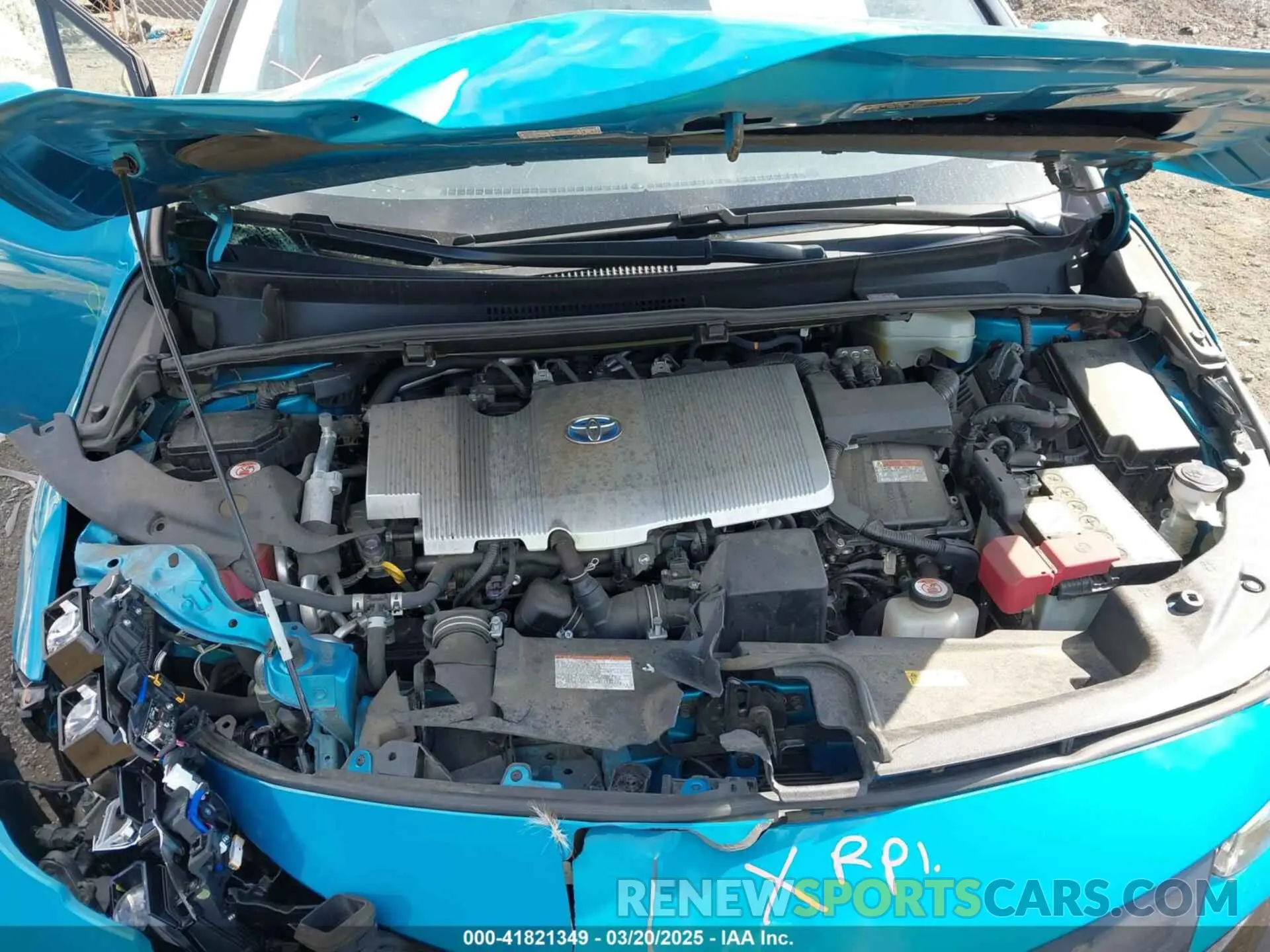 10 fotografías del automóvil dañado JTDKARFP2L3122229 TOYOTA PRIUS PRIME 2020