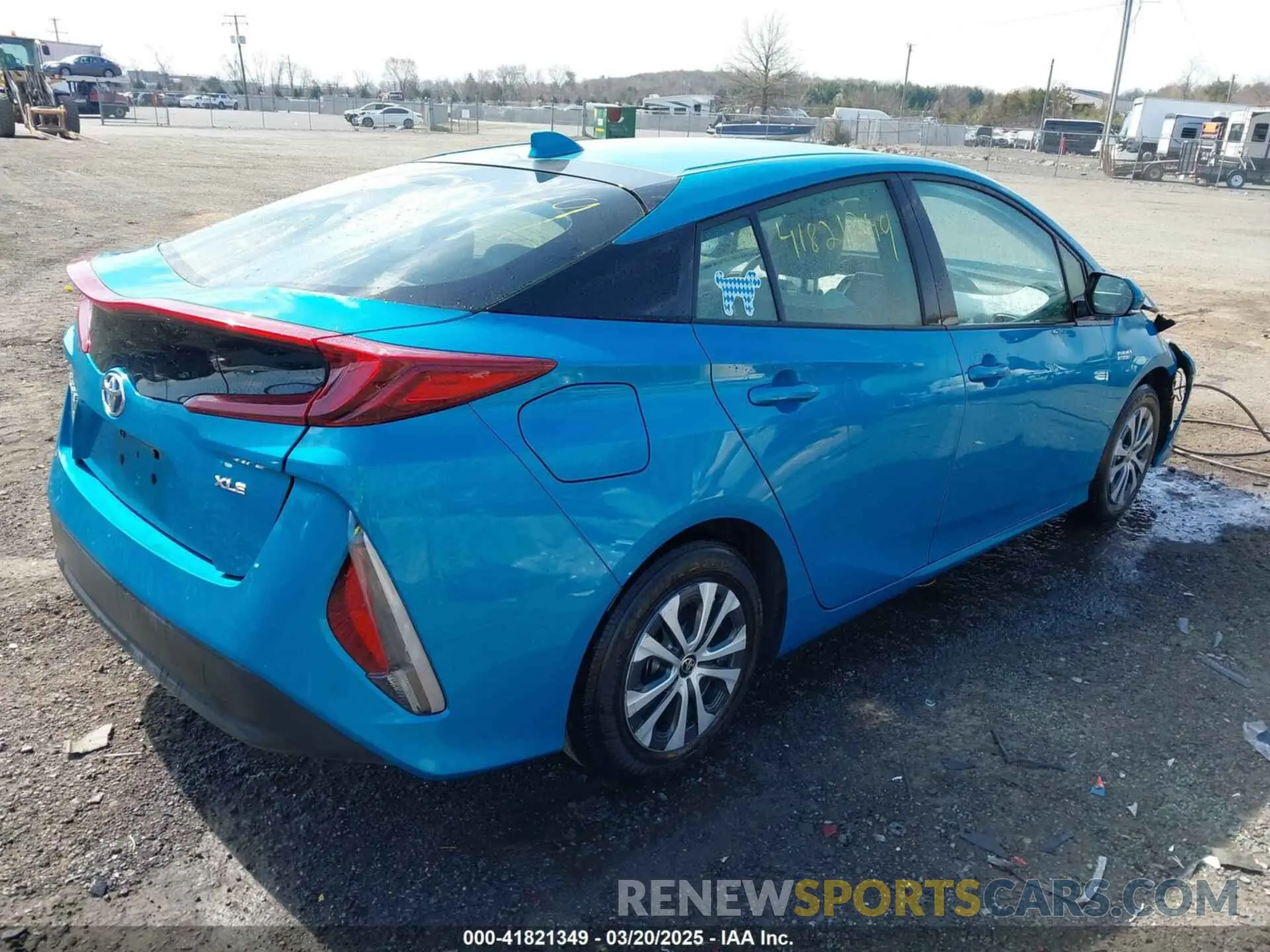 4 fotografías del automóvil dañado JTDKARFP2L3122229 TOYOTA PRIUS PRIME 2020