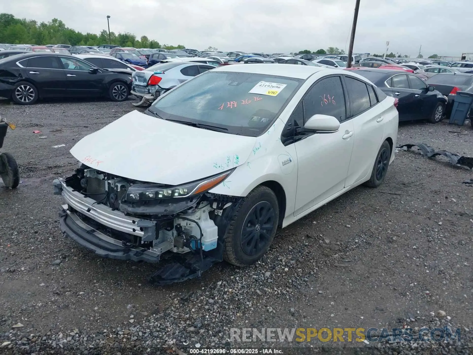2 fotografías del automóvil dañado JTDKARFP2L3146028 TOYOTA PRIUS PRIME 2020