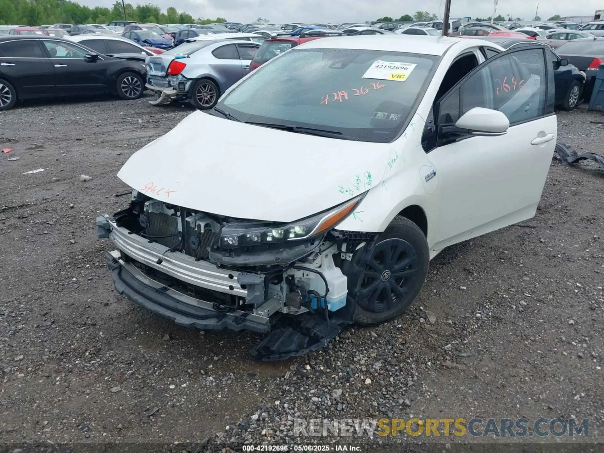 6 fotografías del automóvil dañado JTDKARFP2L3146028 TOYOTA PRIUS PRIME 2020