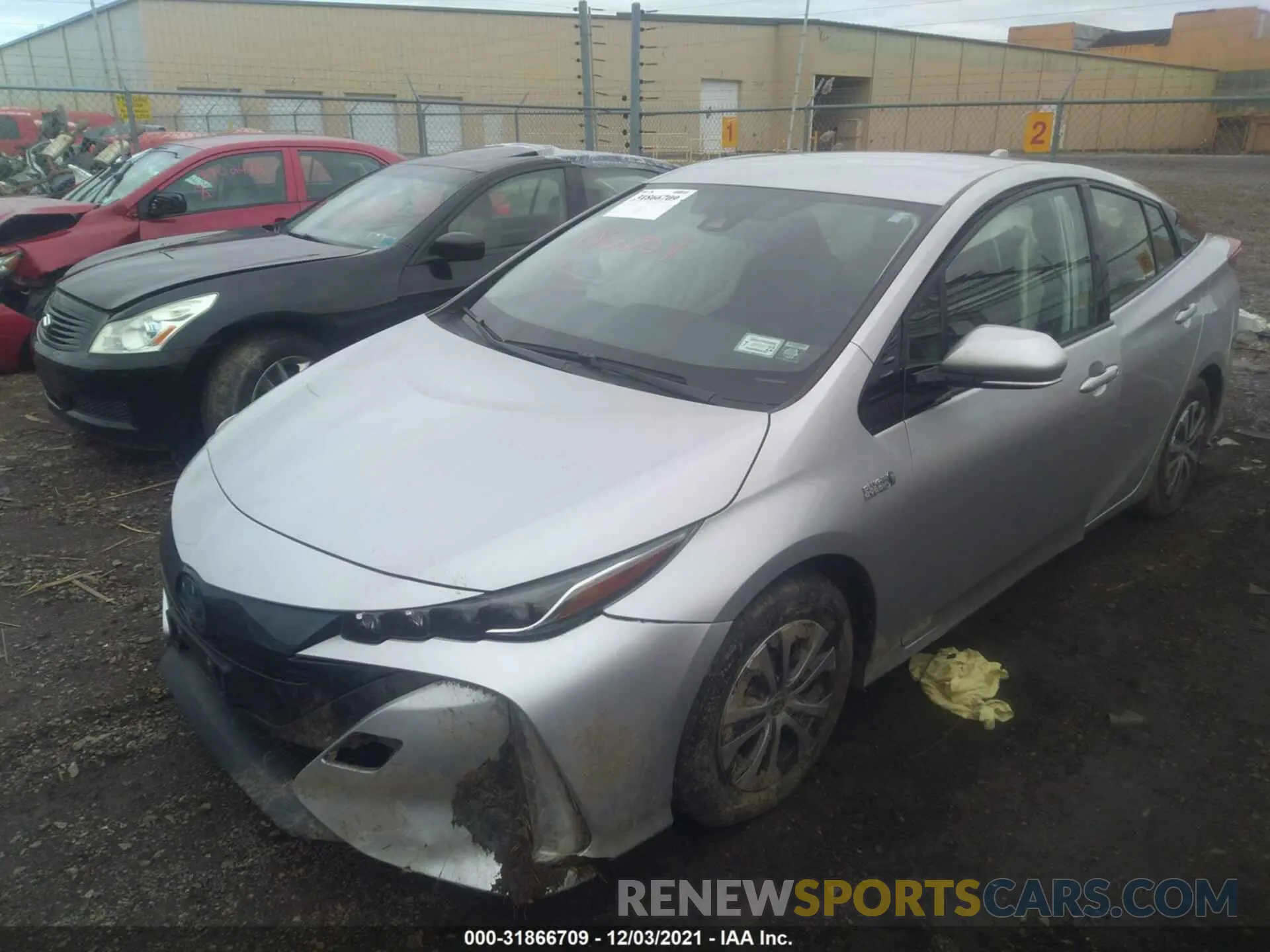 2 fotografías del automóvil dañado JTDKARFP2L3161452 TOYOTA PRIUS PRIME 2020