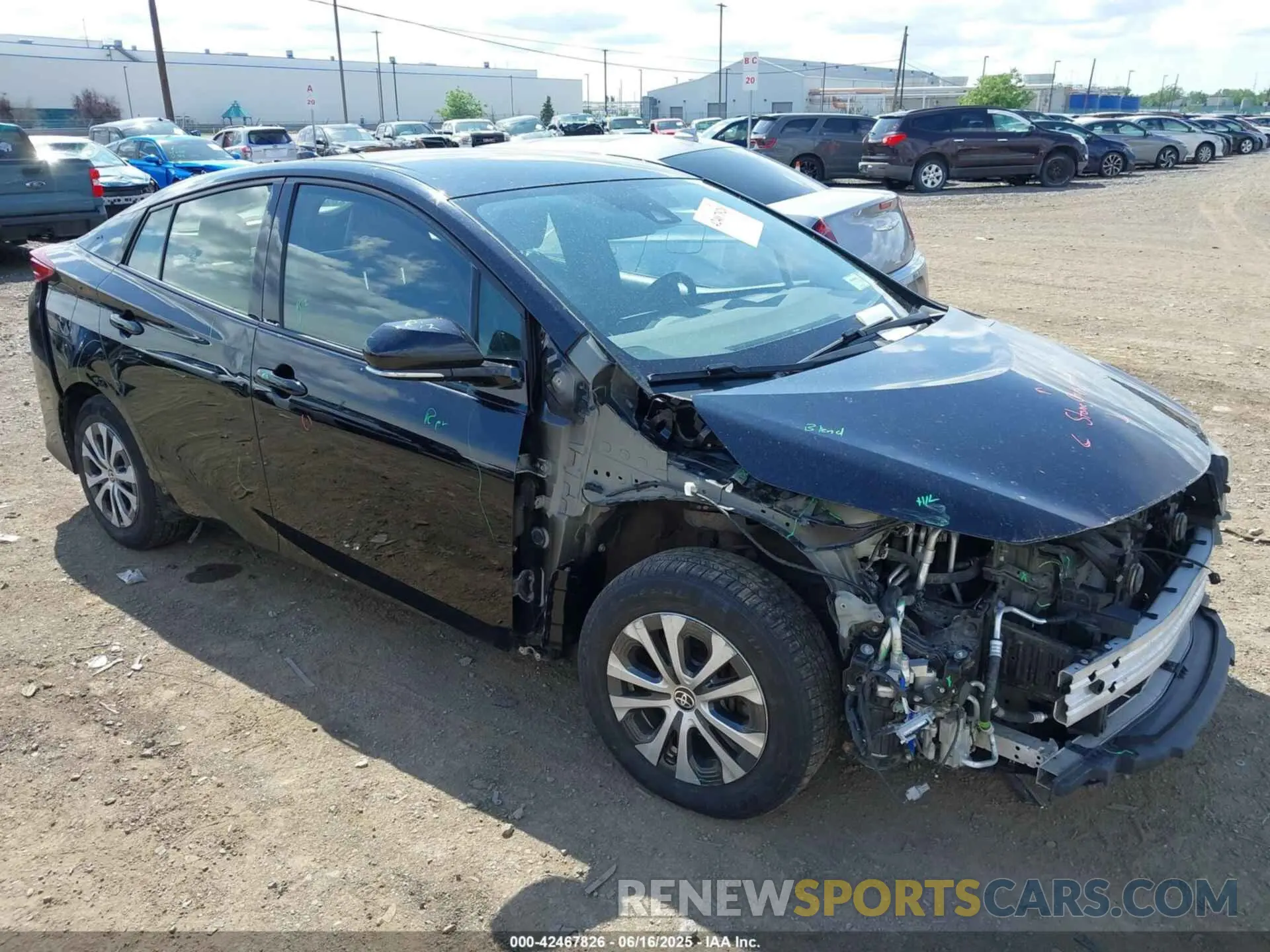 1 fotografías del automóvil dañado JTDKARFP3L3156910 TOYOTA PRIUS PRIME 2020