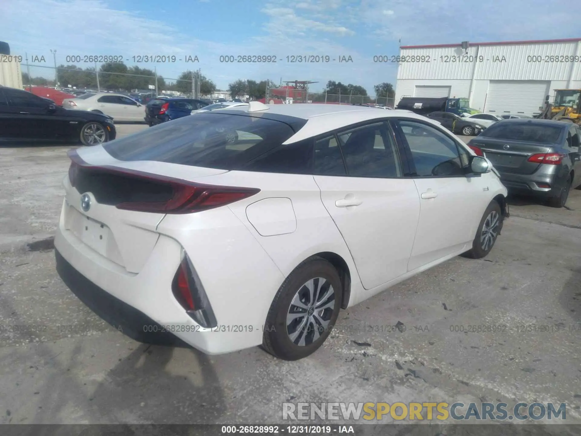 4 fotografías del automóvil dañado JTDKARFP4L3121681 TOYOTA PRIUS PRIME 2020