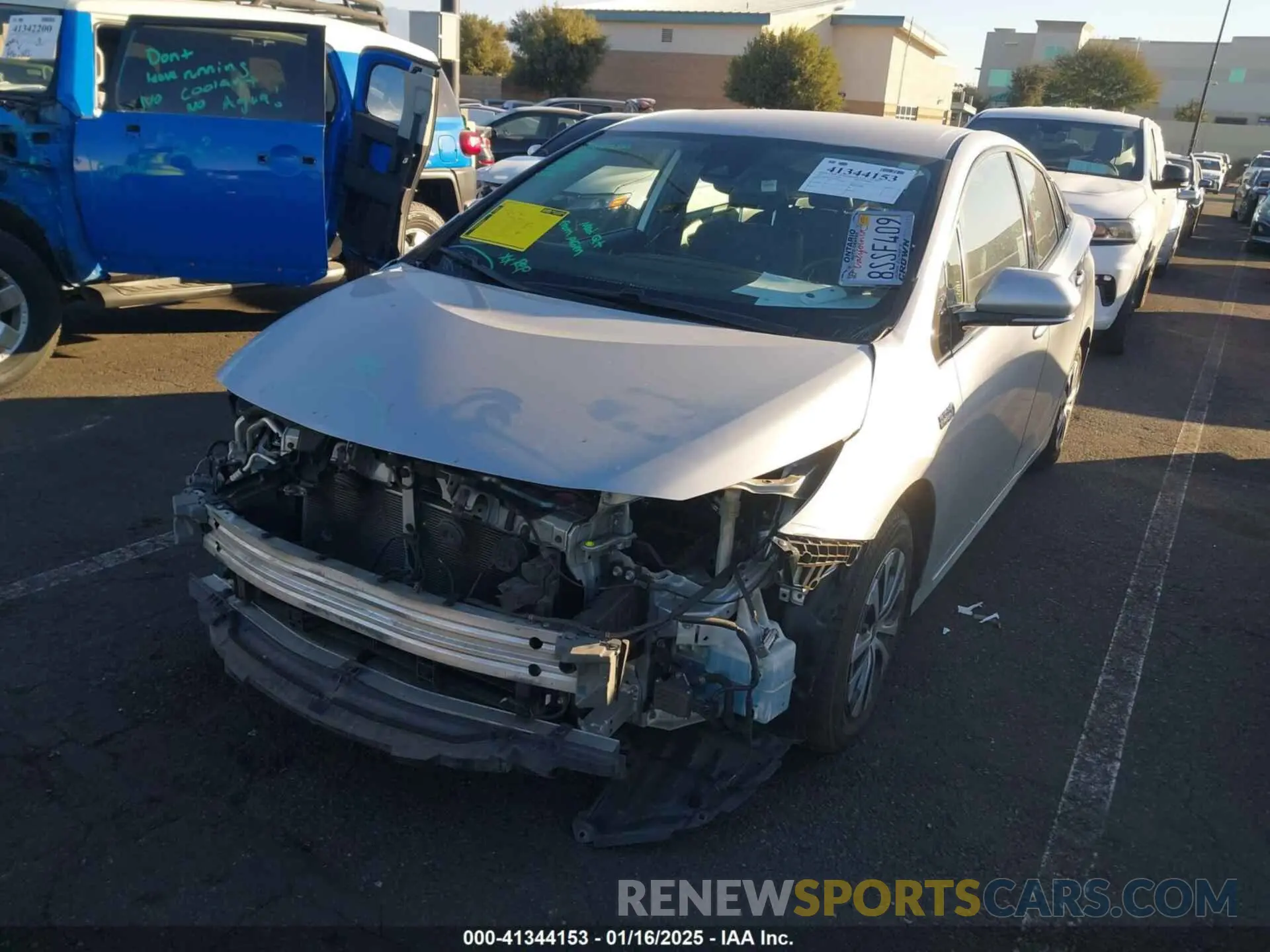 15 fotografías del automóvil dañado JTDKARFP4L3156219 TOYOTA PRIUS PRIME 2020