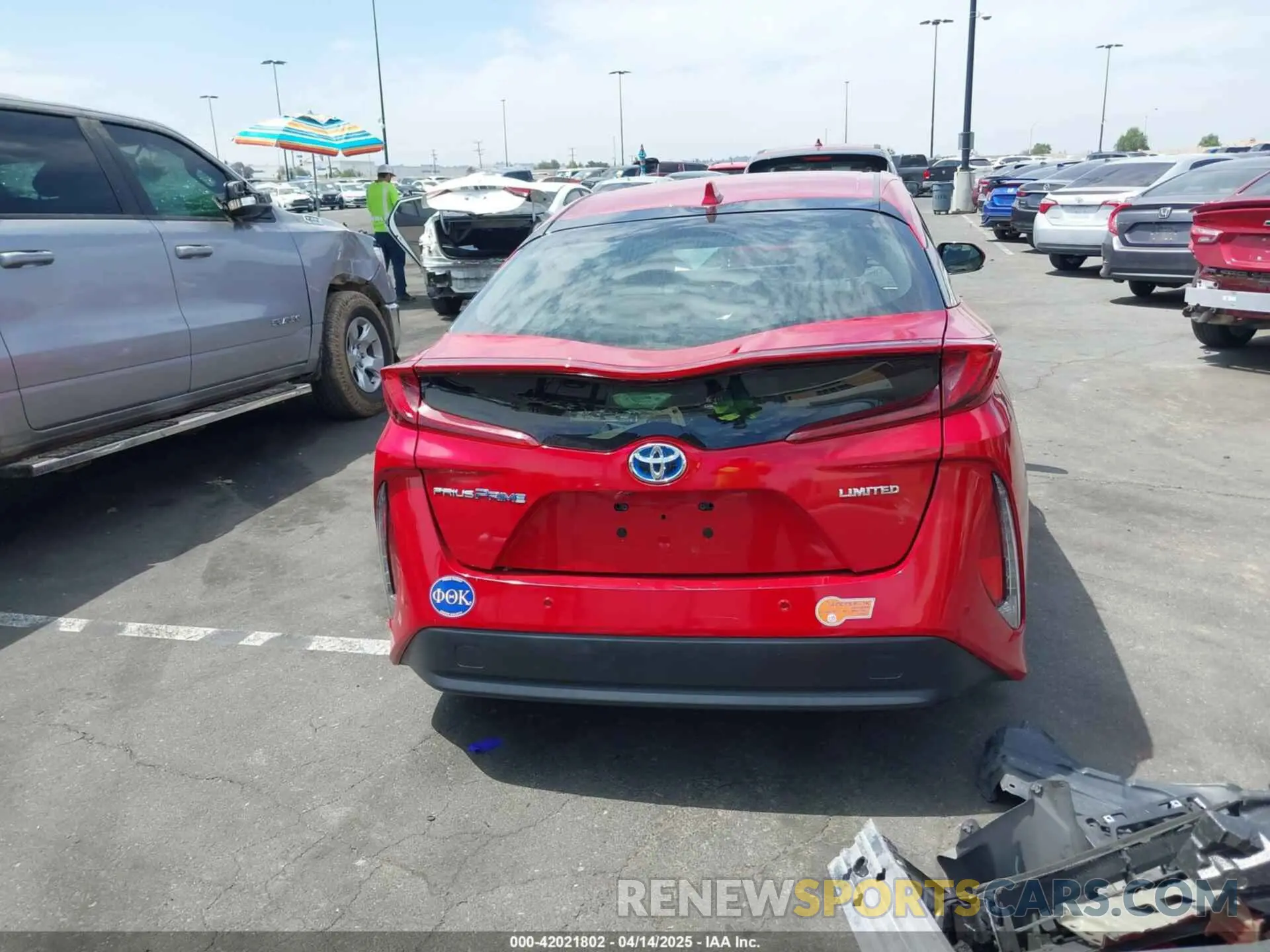 17 fotografías del automóvil dañado JTDKARFP5L3159355 TOYOTA PRIUS PRIME 2020