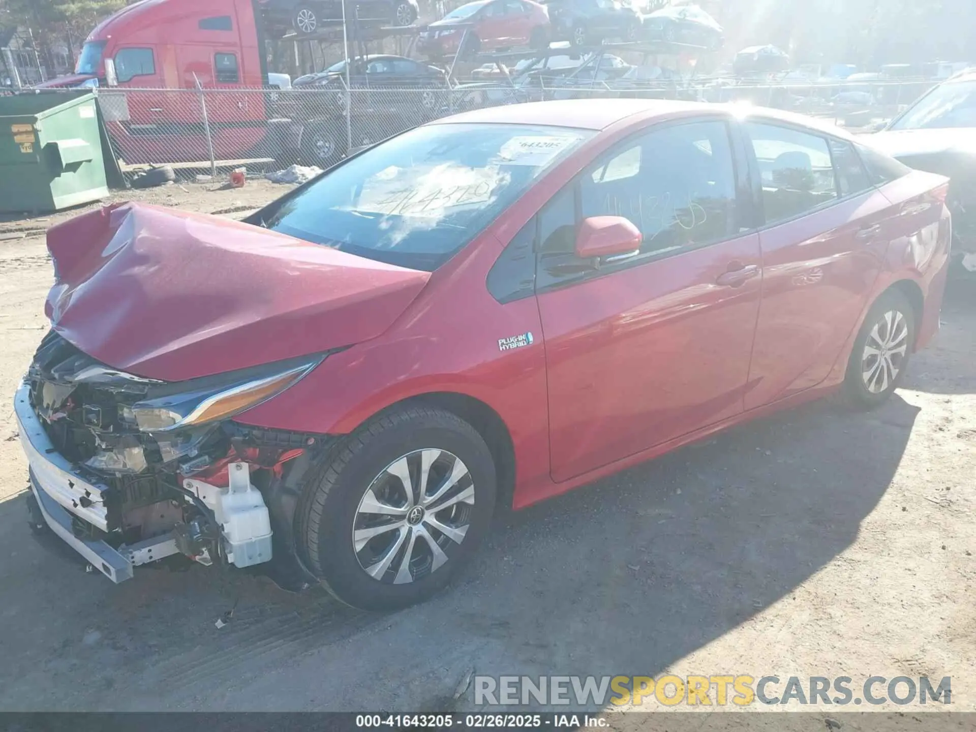 2 fotografías del automóvil dañado JTDKARFP5L3159534 TOYOTA PRIUS PRIME 2020
