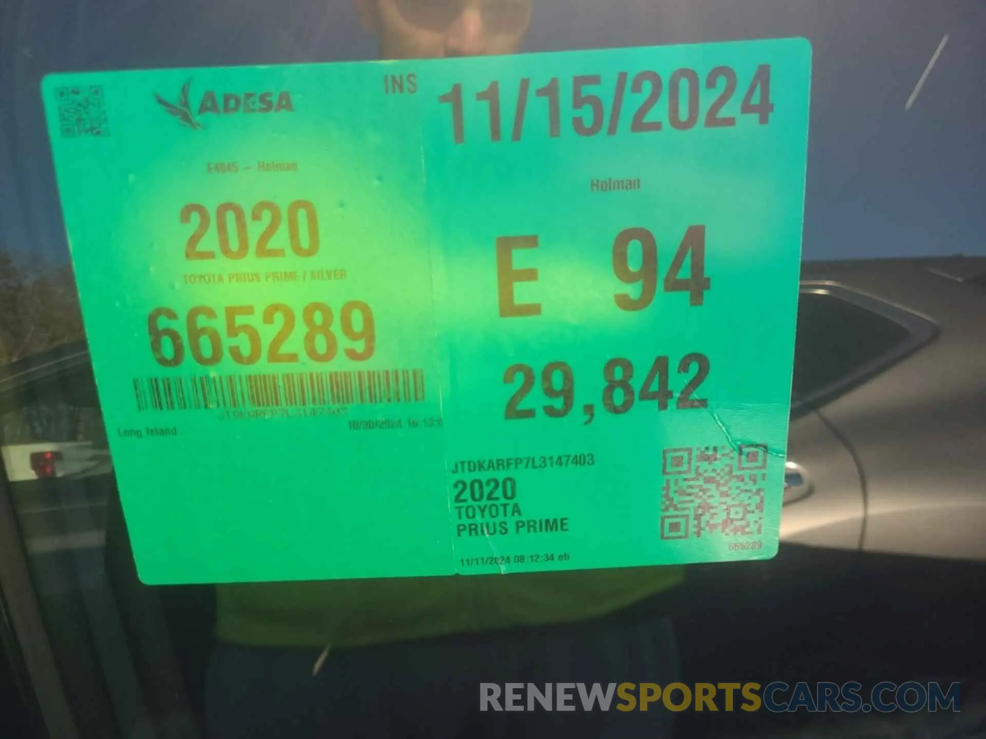 18 fotografías del automóvil dañado JTDKARFP7L3147403 TOYOTA PRIUS PRIME 2020