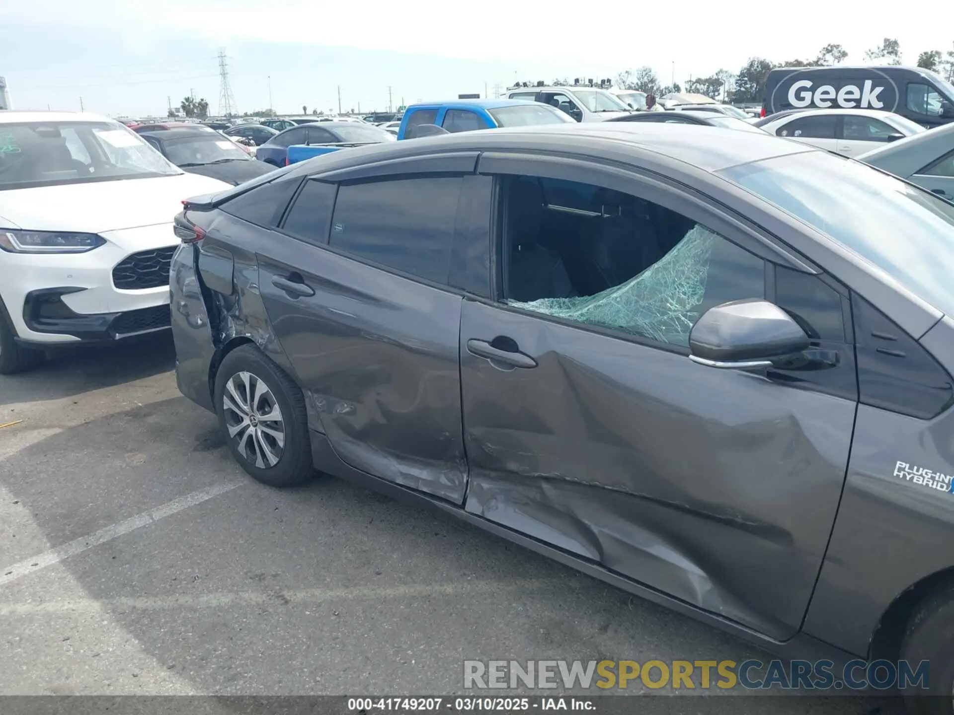 20 fotografías del automóvil dañado JTDKARFP7L3147482 TOYOTA PRIUS PRIME 2020